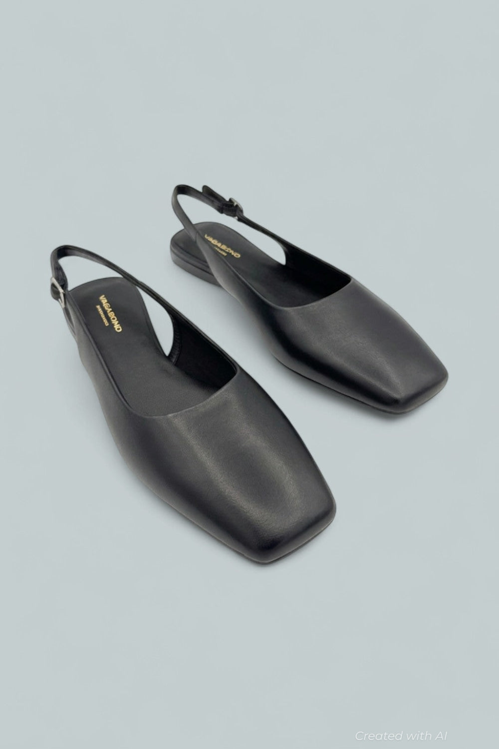 Delia Slingback Flats - Black - EU 37 / US 7 - Pumps