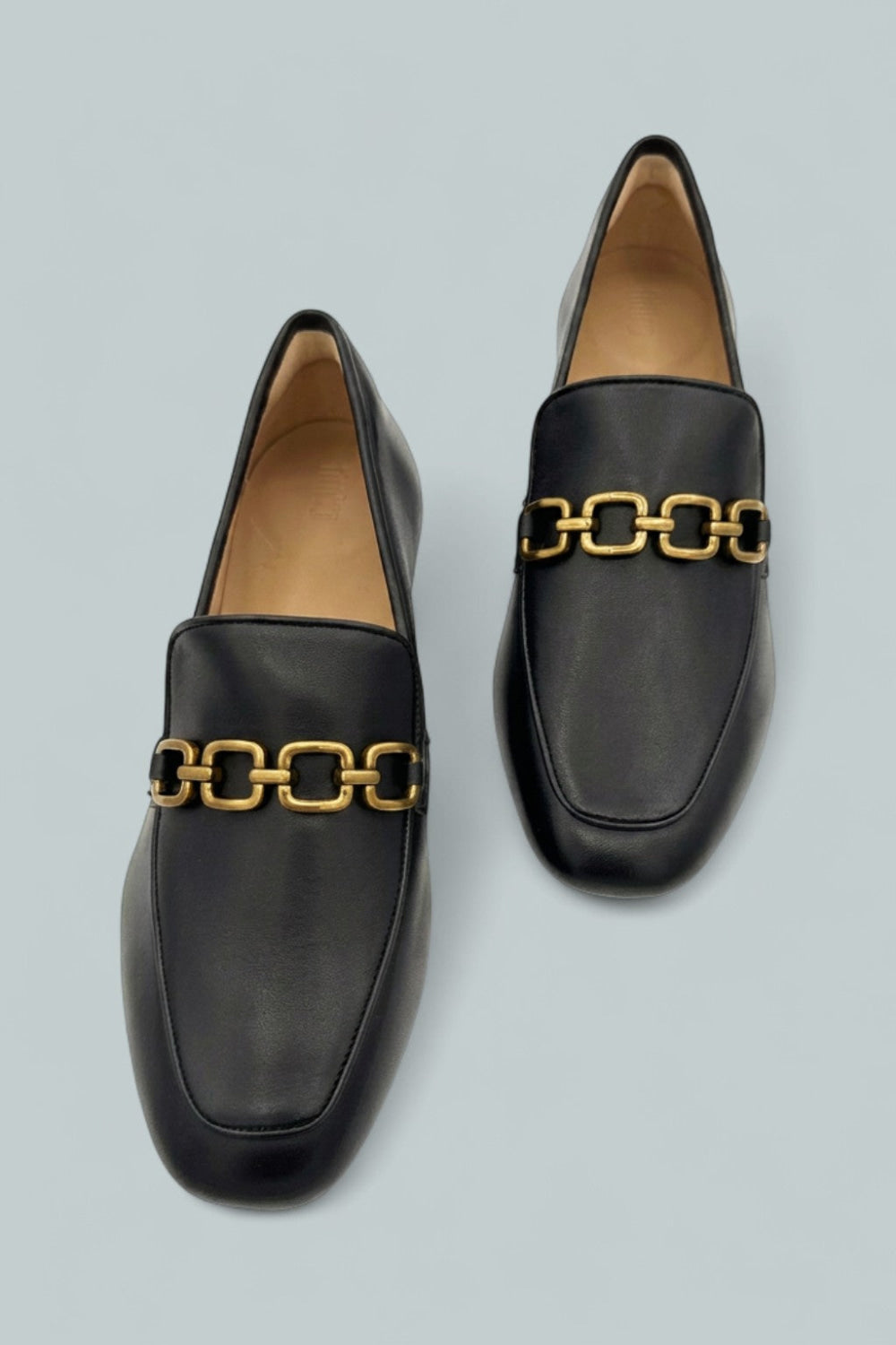Delicato Chain Loafer Flats - Black - 7 - Loafers