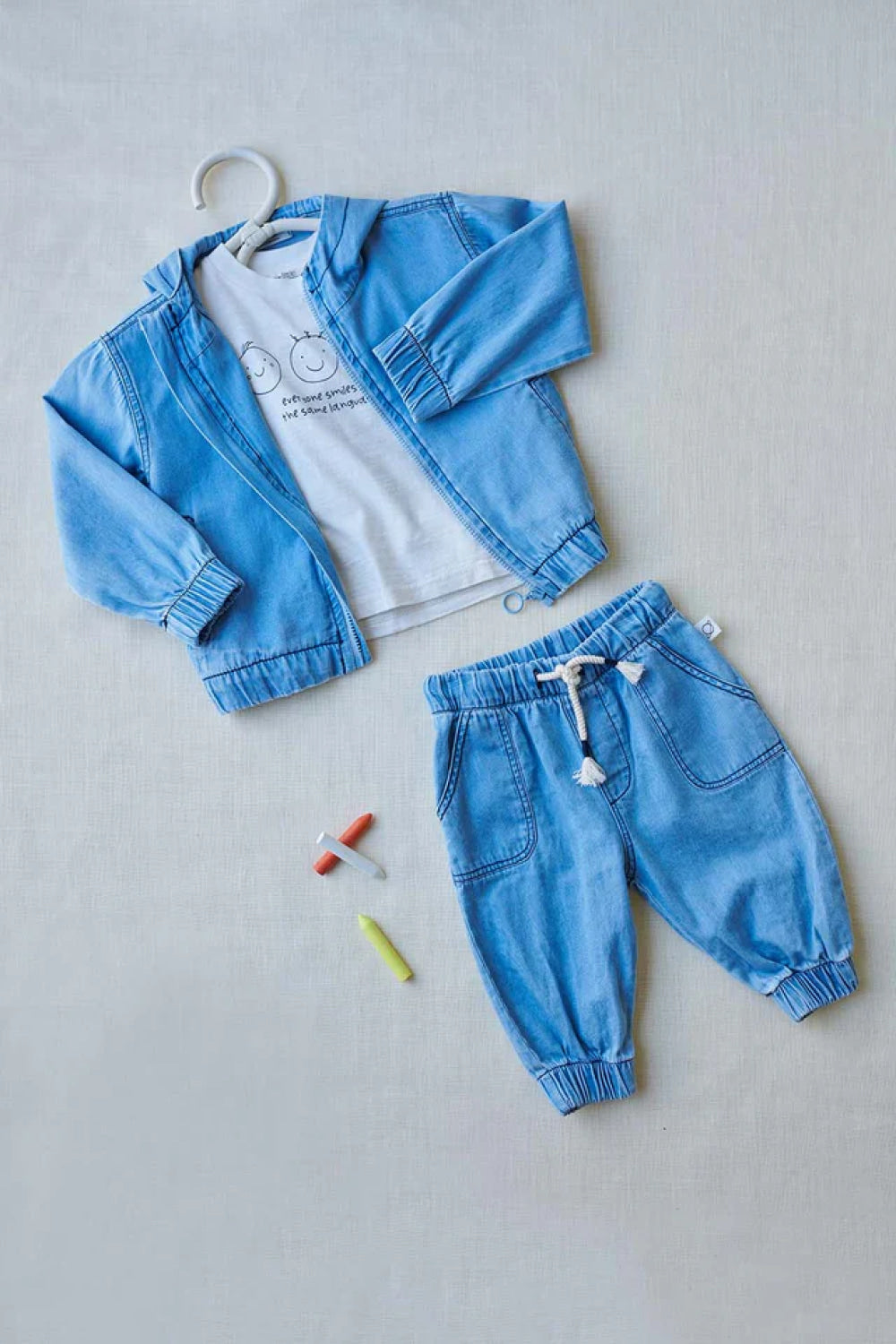 Denim baby hooded jacket - Denim - 6M - Jacket