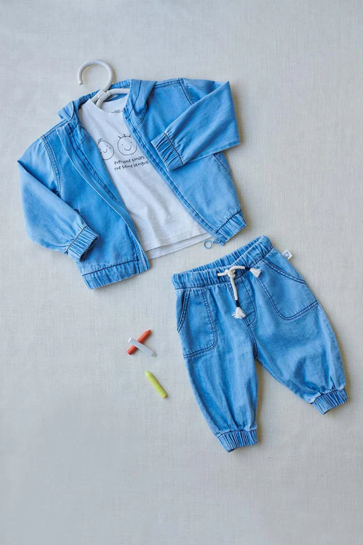 Denim baby hooded jacket - Denim - 6M - Jacket