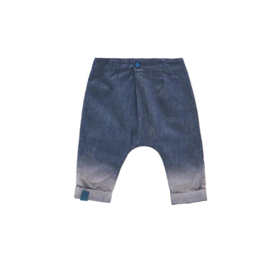 Denim Baby Joggers with Front Pleat - Indigo - 0-3m - Joggers