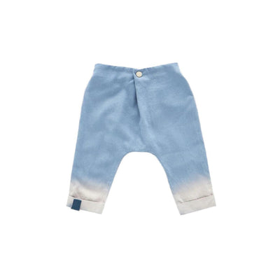 Denim Baby Joggers with Front Pleat - Light Blue - 0-3m - Joggers