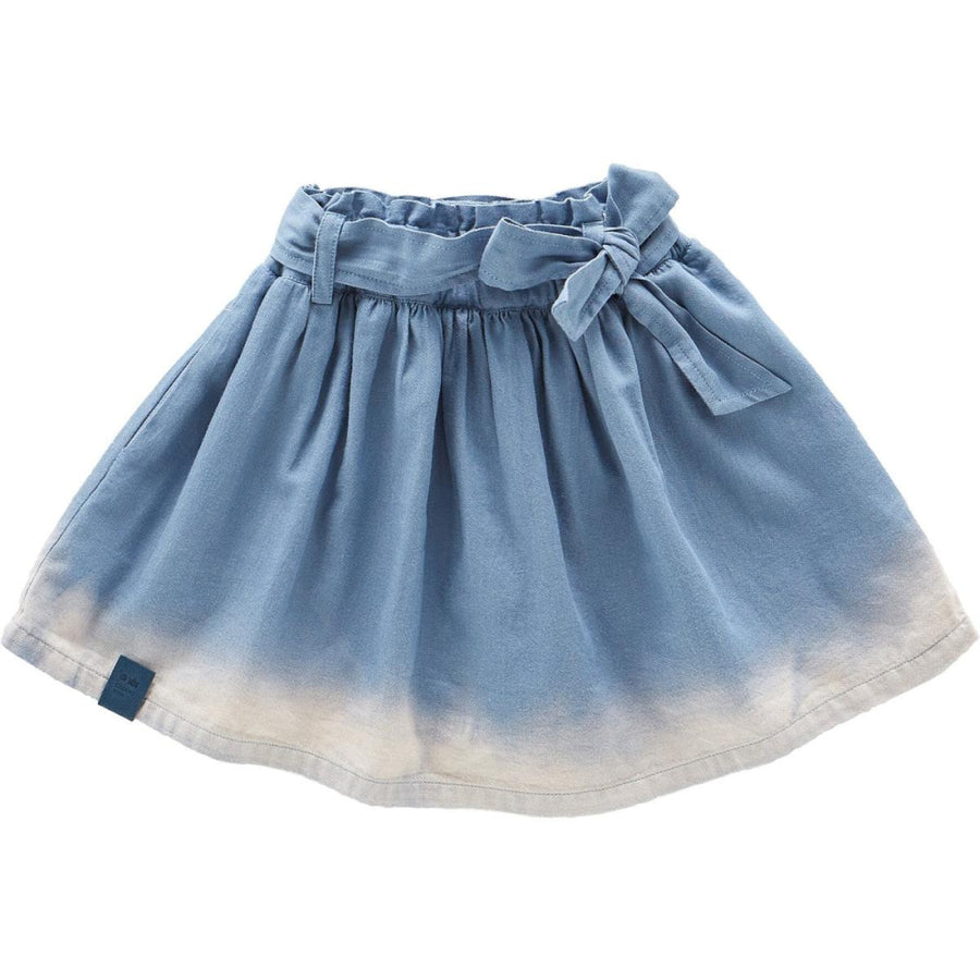 Denim Skirt with Belt - Light Blue - Skirt