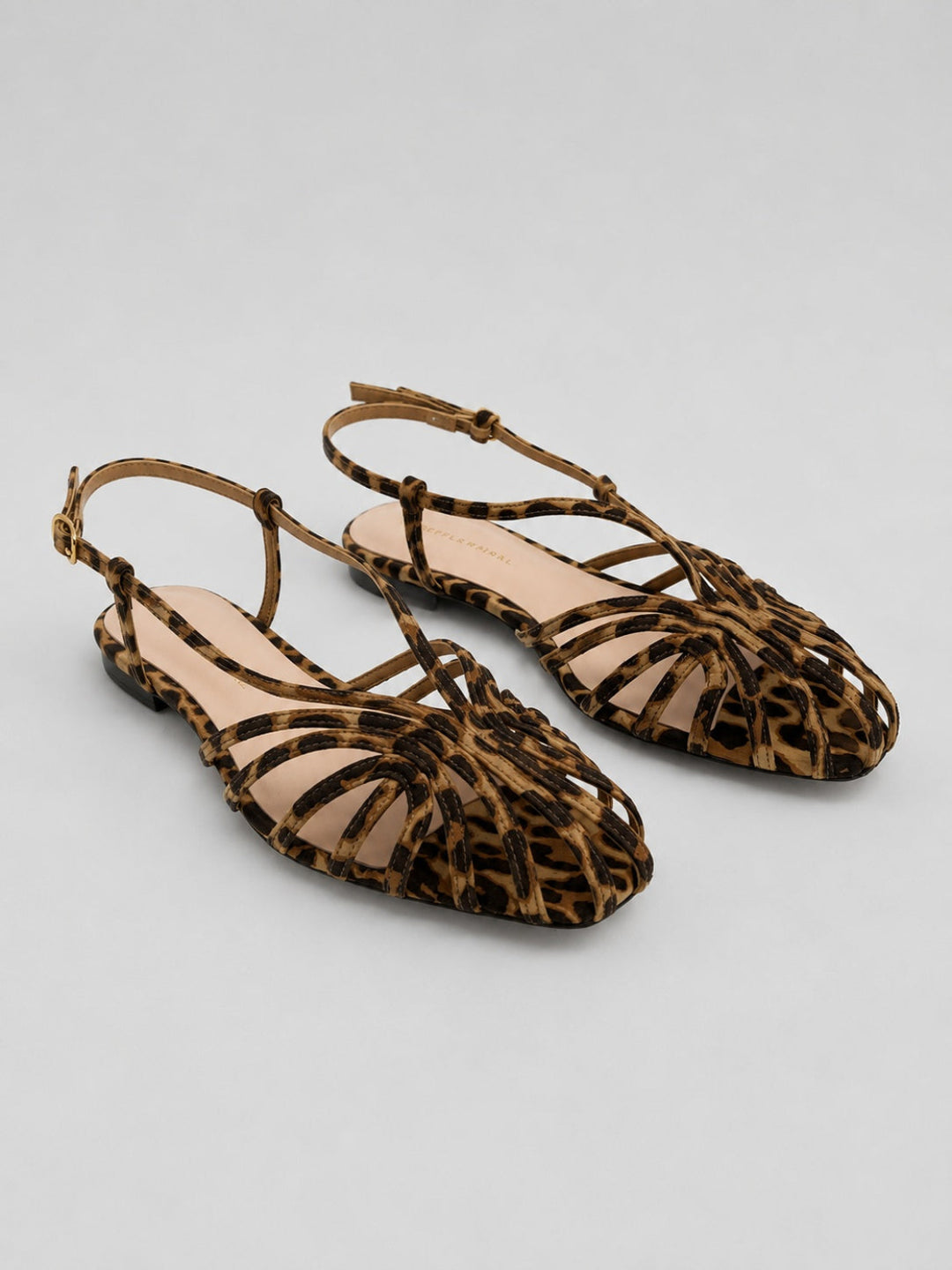 Devon Lattice Slingback Sandals - Leopard - 7.5 - Pumps