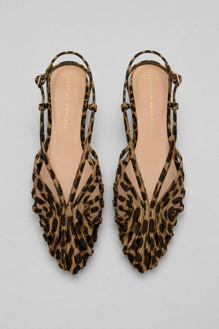 Devon Lattice Slingback Sandals - Leopard - 7.5 - Pumps