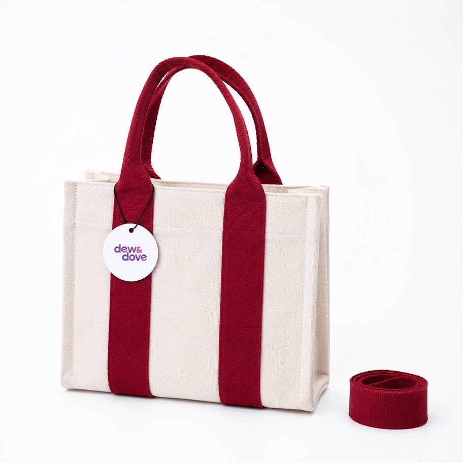 Kids Canvas Tote Bag with Detachable Shoulder Strap