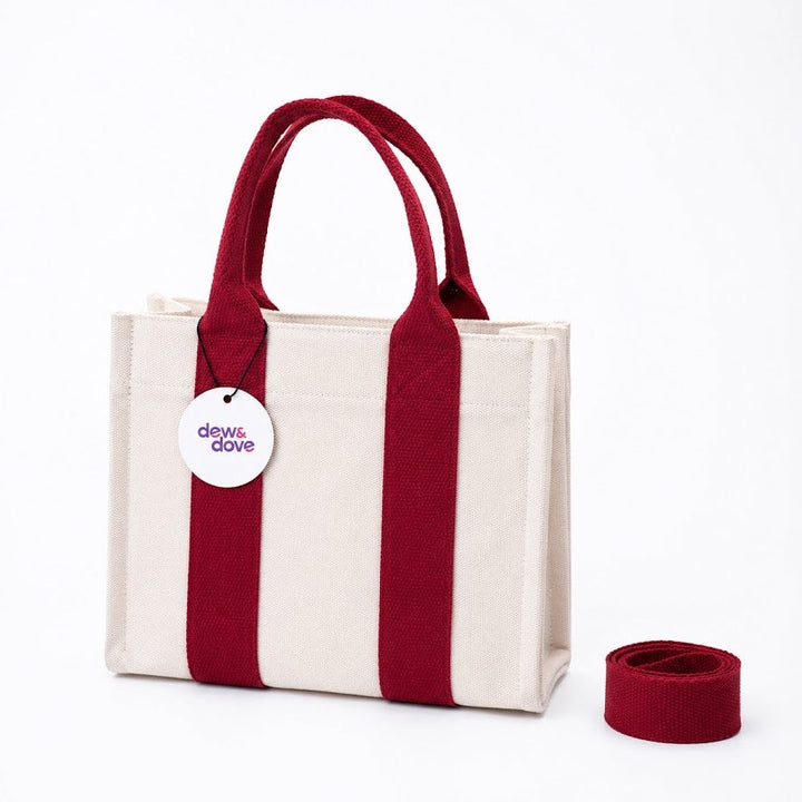 Kids Canvas Tote Bag with Detachable Shoulder Strap