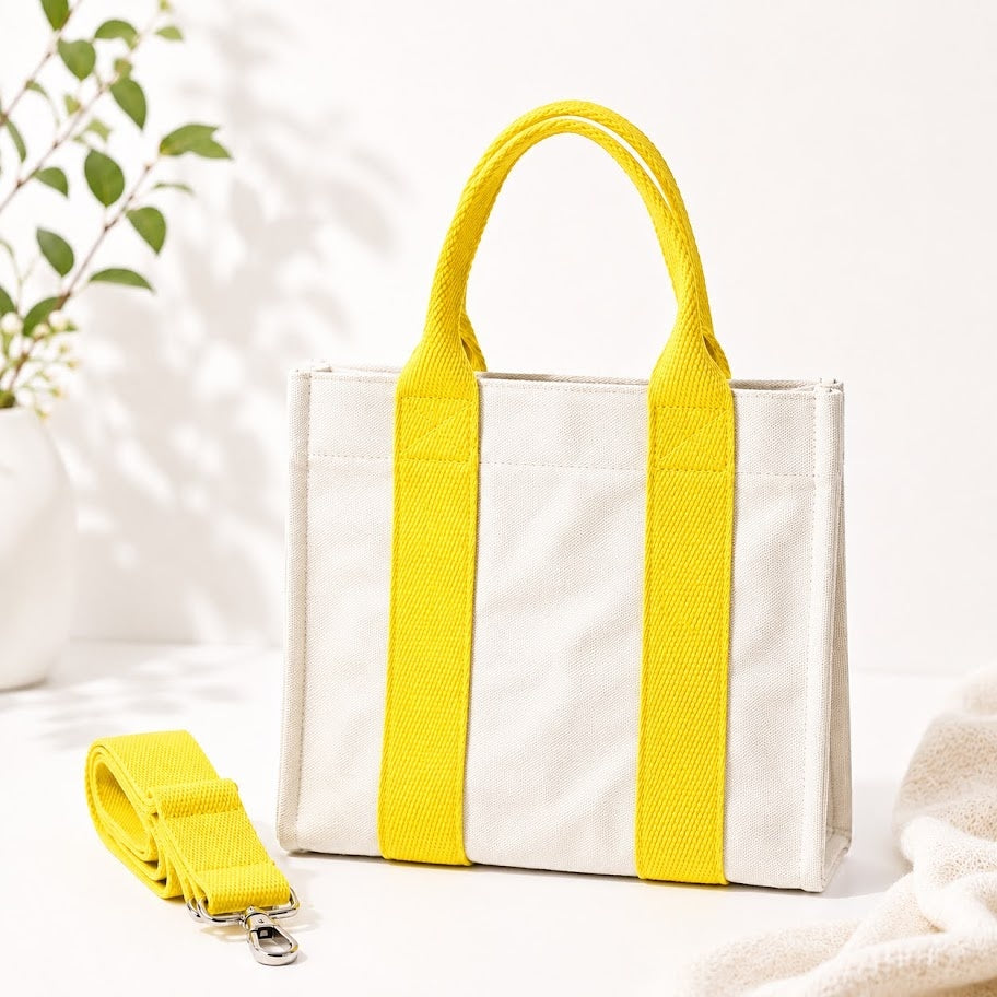 Kids Canvas Tote Bag with Detachable Shoulder Strap