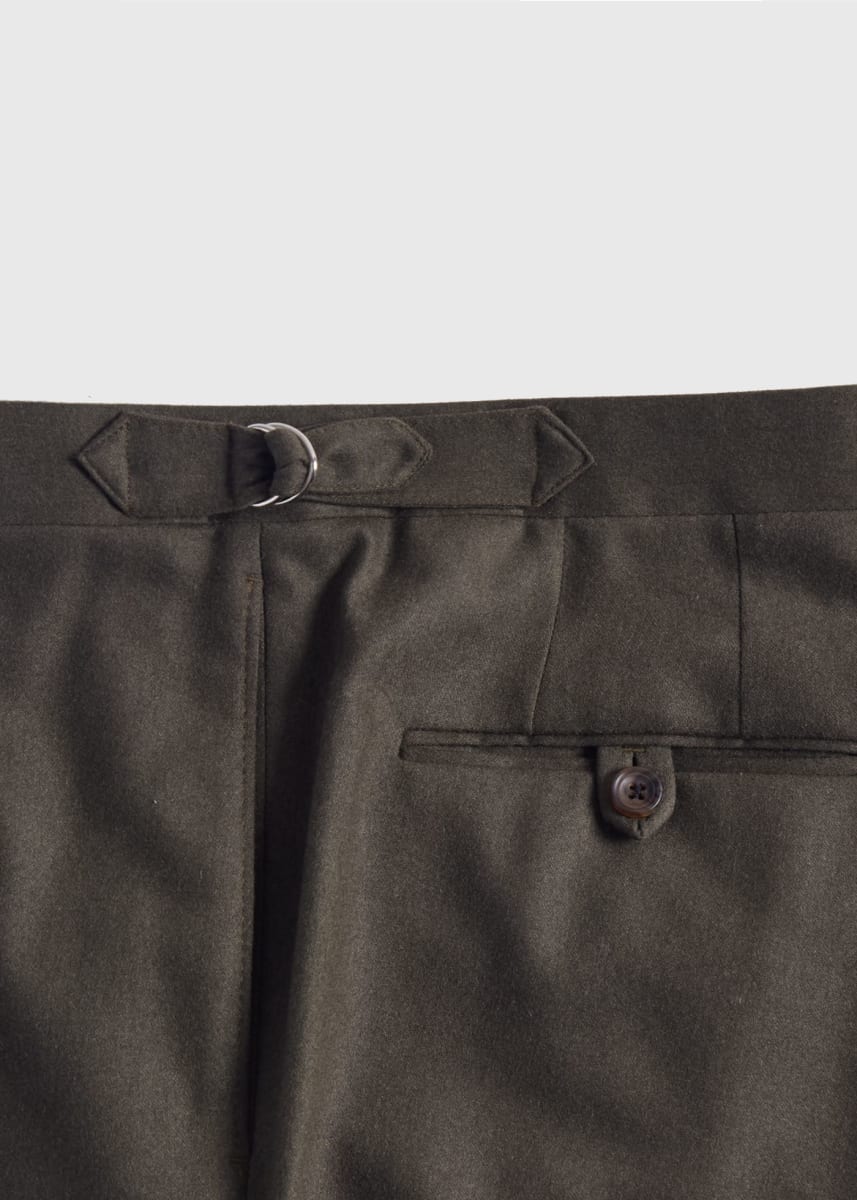 Irish Linen Harley Dress Trousers - Olive