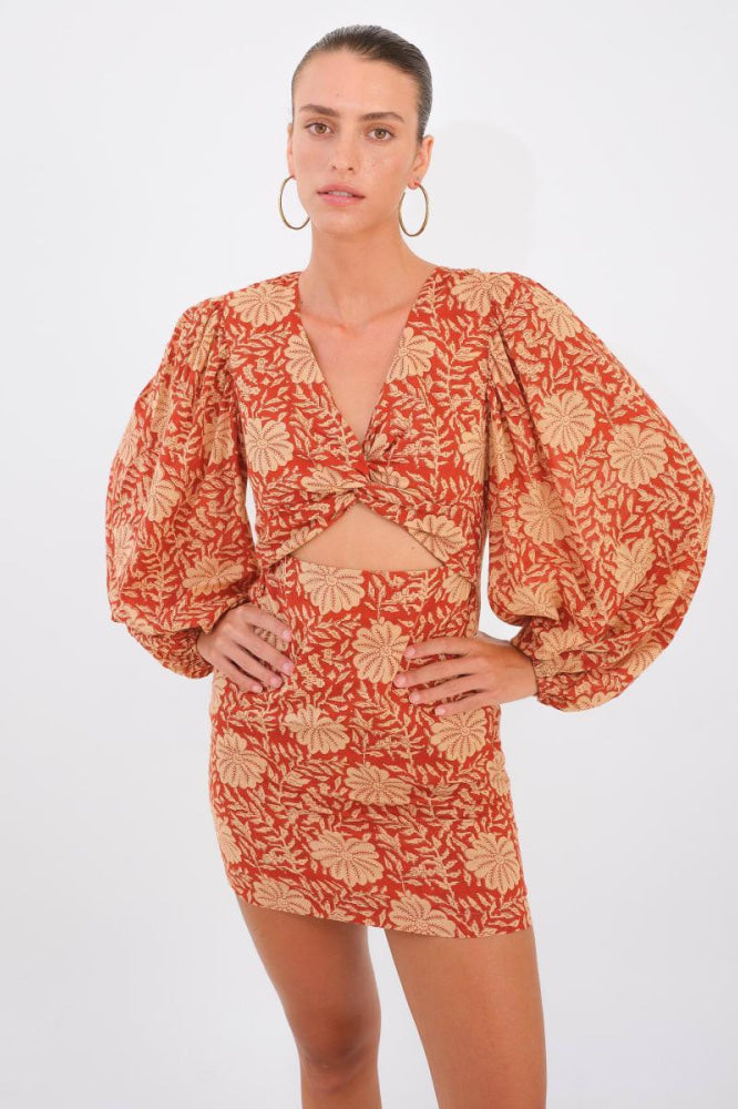 Diana Cut-Out Dress - Siena Flower - Dresses