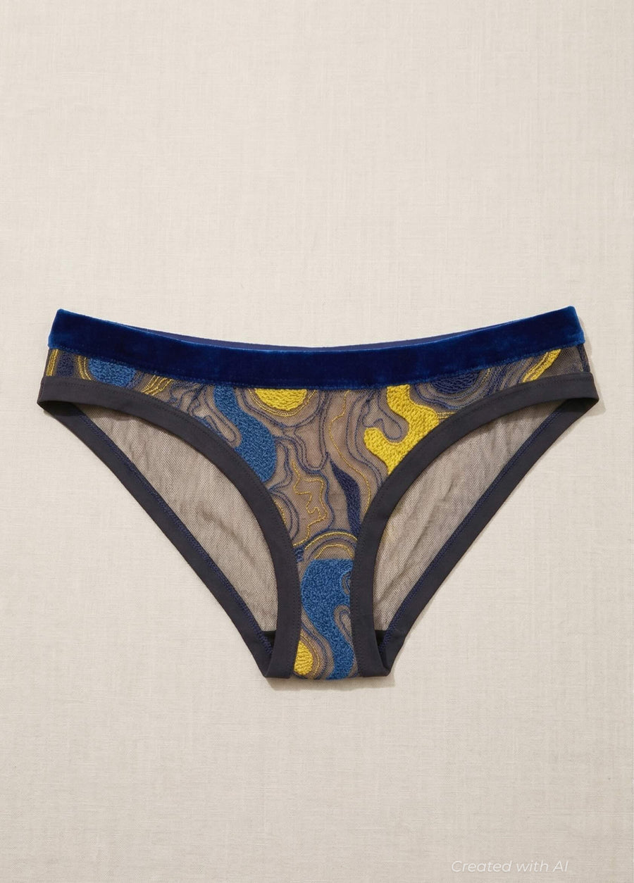 Differences = Value Brazilian Briefs - Navy & Amber - FINAL SALE - XXL - Underwear