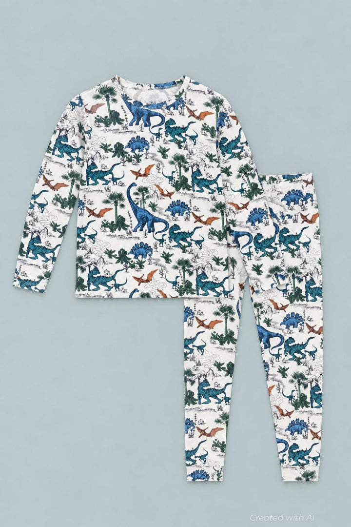 Dinosaur Adventures Big Kid Pajama Set - Dinoland - Pajamas