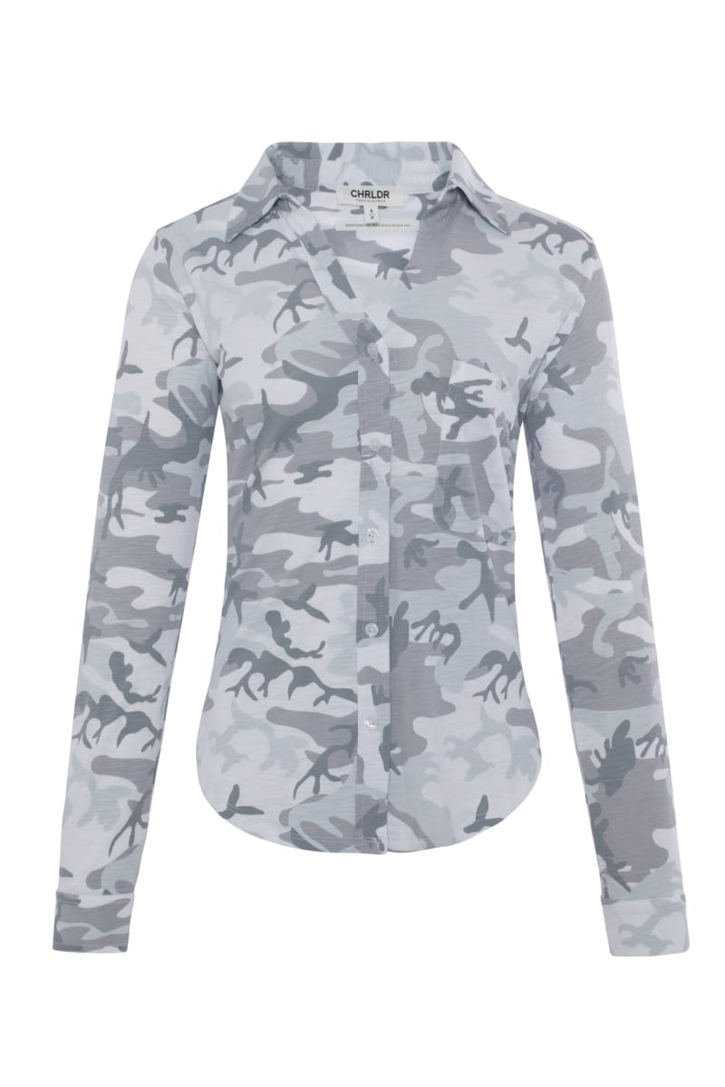 Camo Amrat Jersey Blouse - Grey Camo