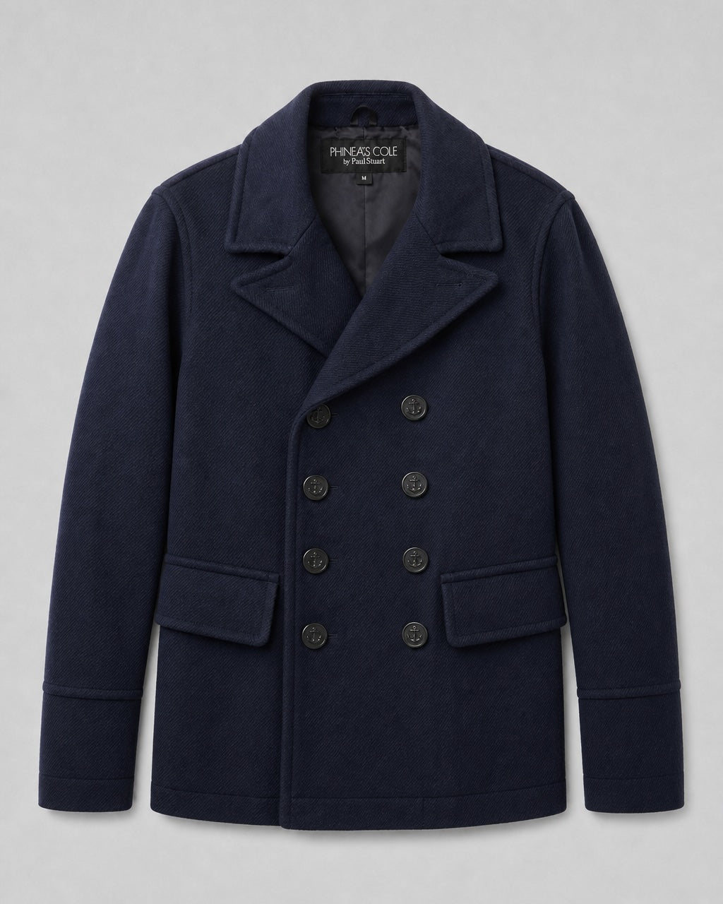 Solid Double Breasted Blazer - Navy