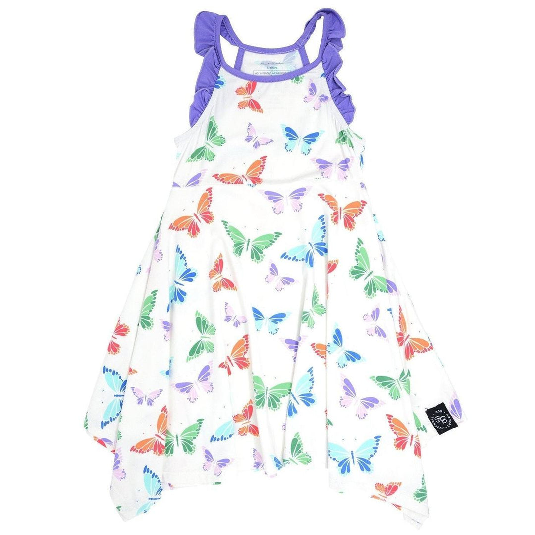 Emma's Racerback Dress - Rainbow Butterflies