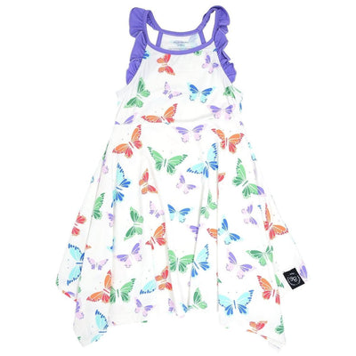 Emma's Racerback Dress - Rainbow Butterflies