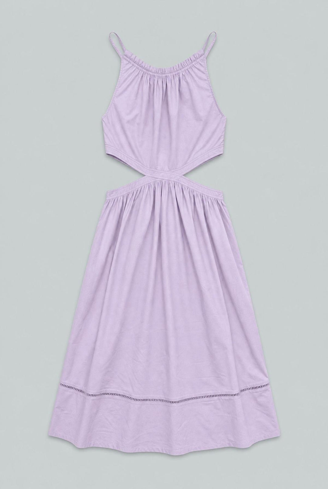 Cut Out Midi Dress - Purple