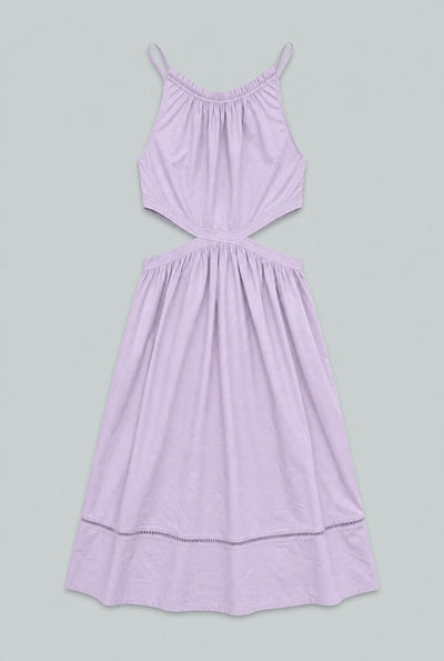 Cut Out Midi Dress - Purple