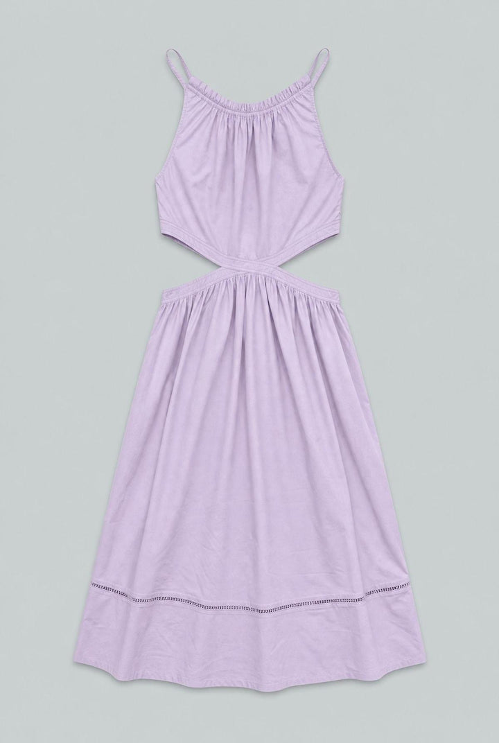 Cut Out Midi Dress - Purple