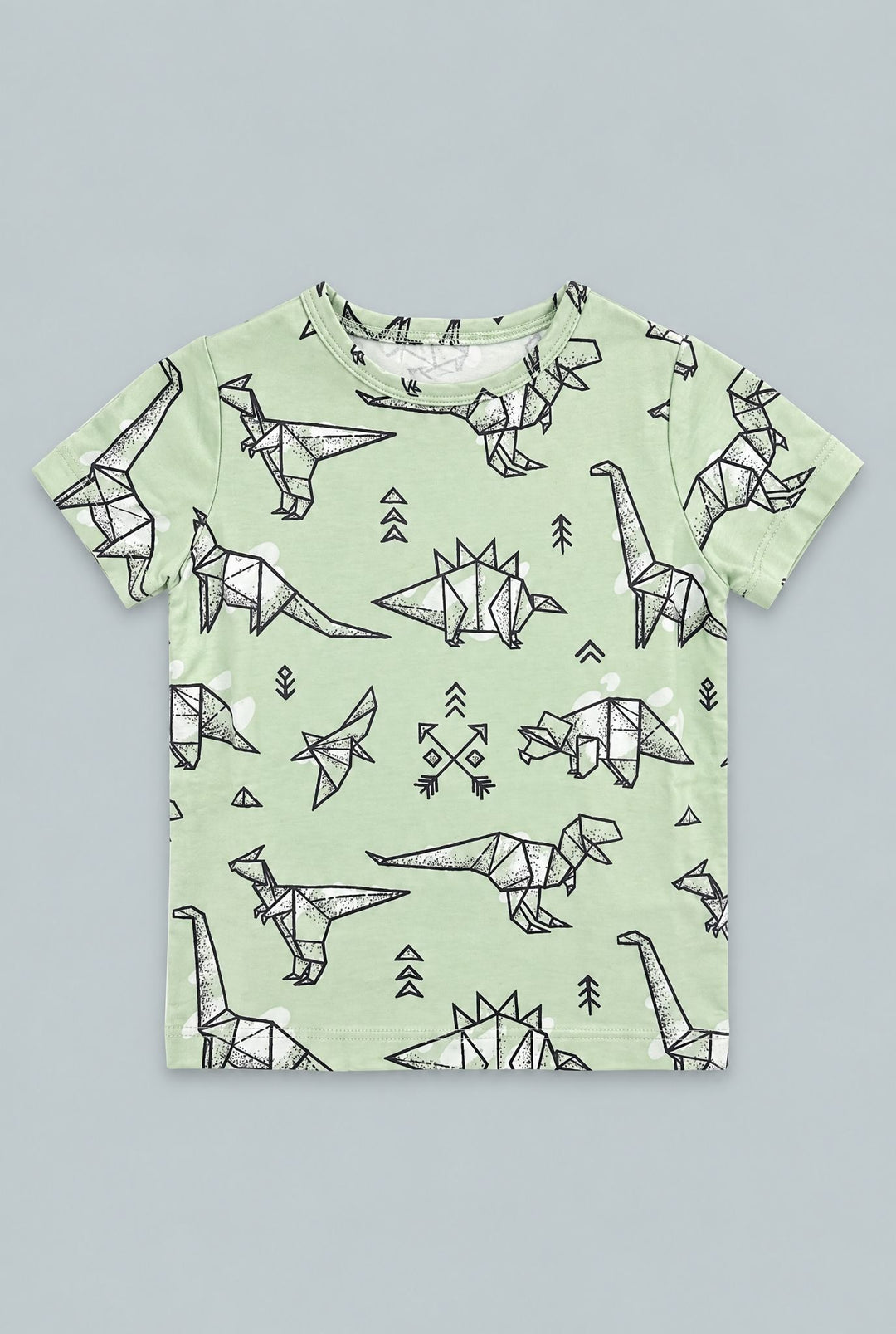 Big Kid Pajama S/S - Origami Dino