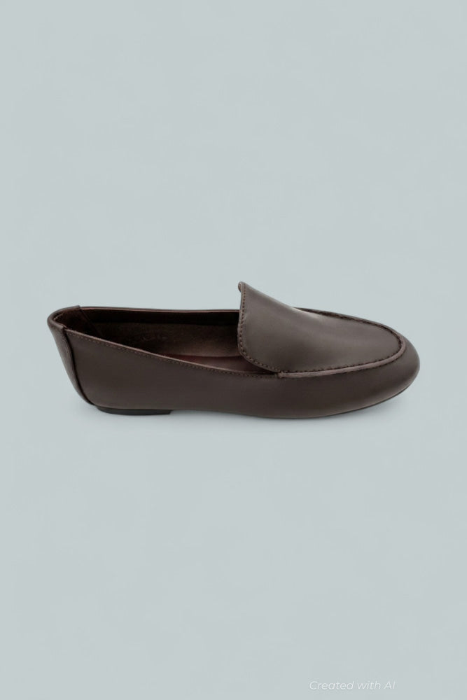 Dolli Glove Leather Loafers - Dark Carob - 7 - Loafers