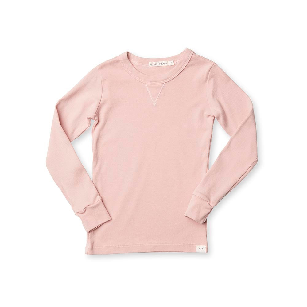 Dominique Long Sleeve Crew - Dusty Pink