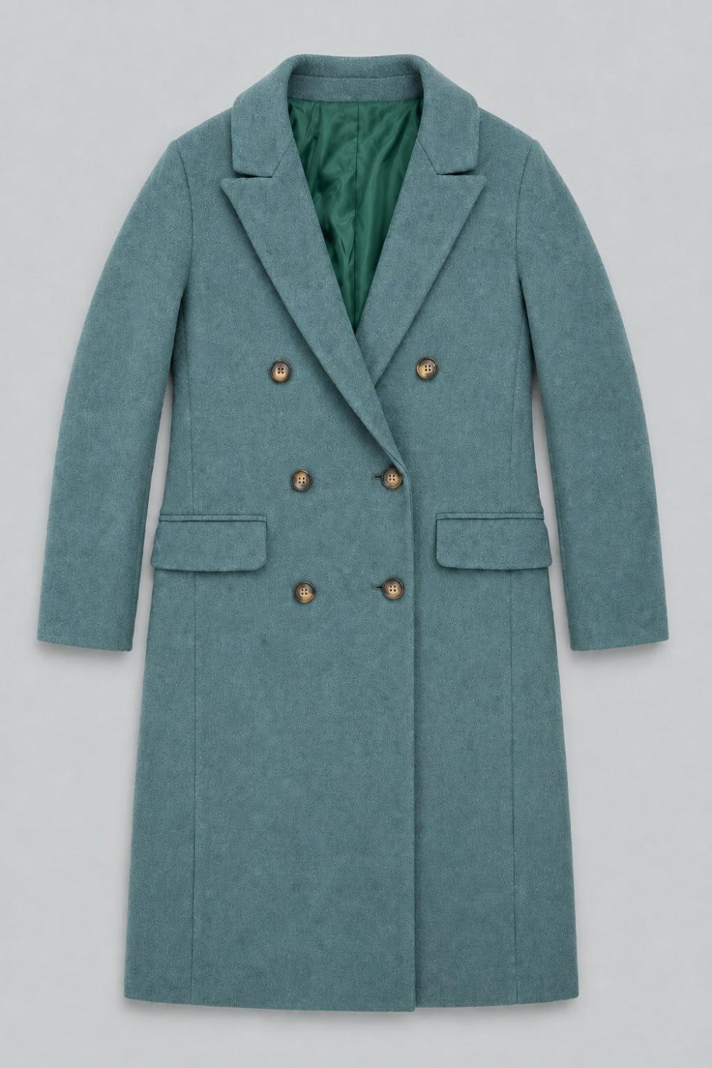 Double Breasted Coat - Agave Green - Coat