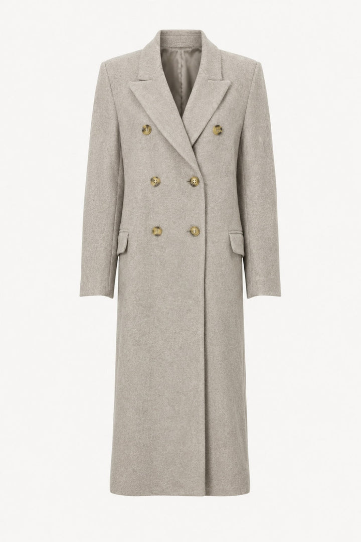 Double Breasted Coat - Gray Taupe - Coat