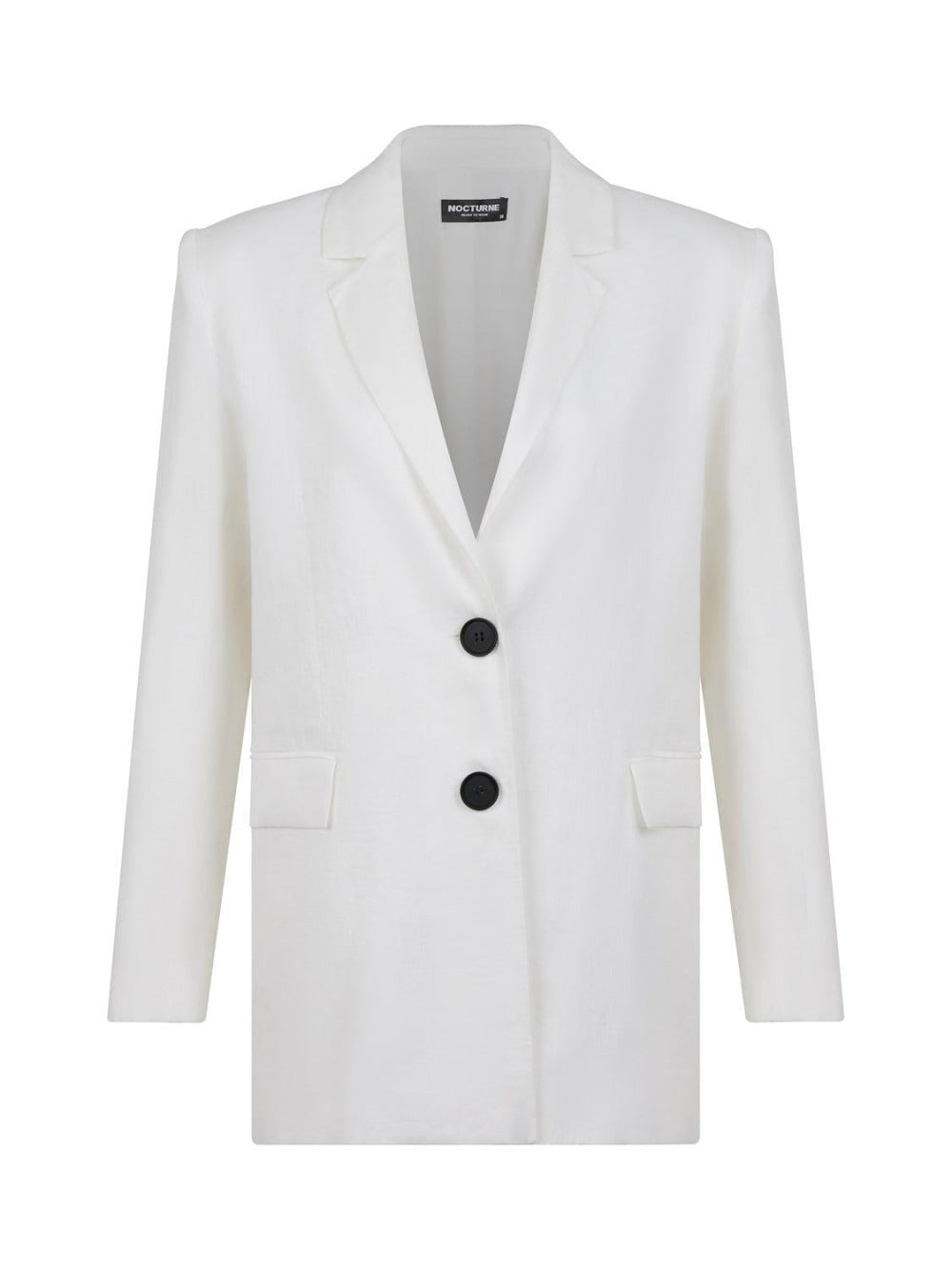 Double-Breasted Linen Jacket - Ecru - Blazer