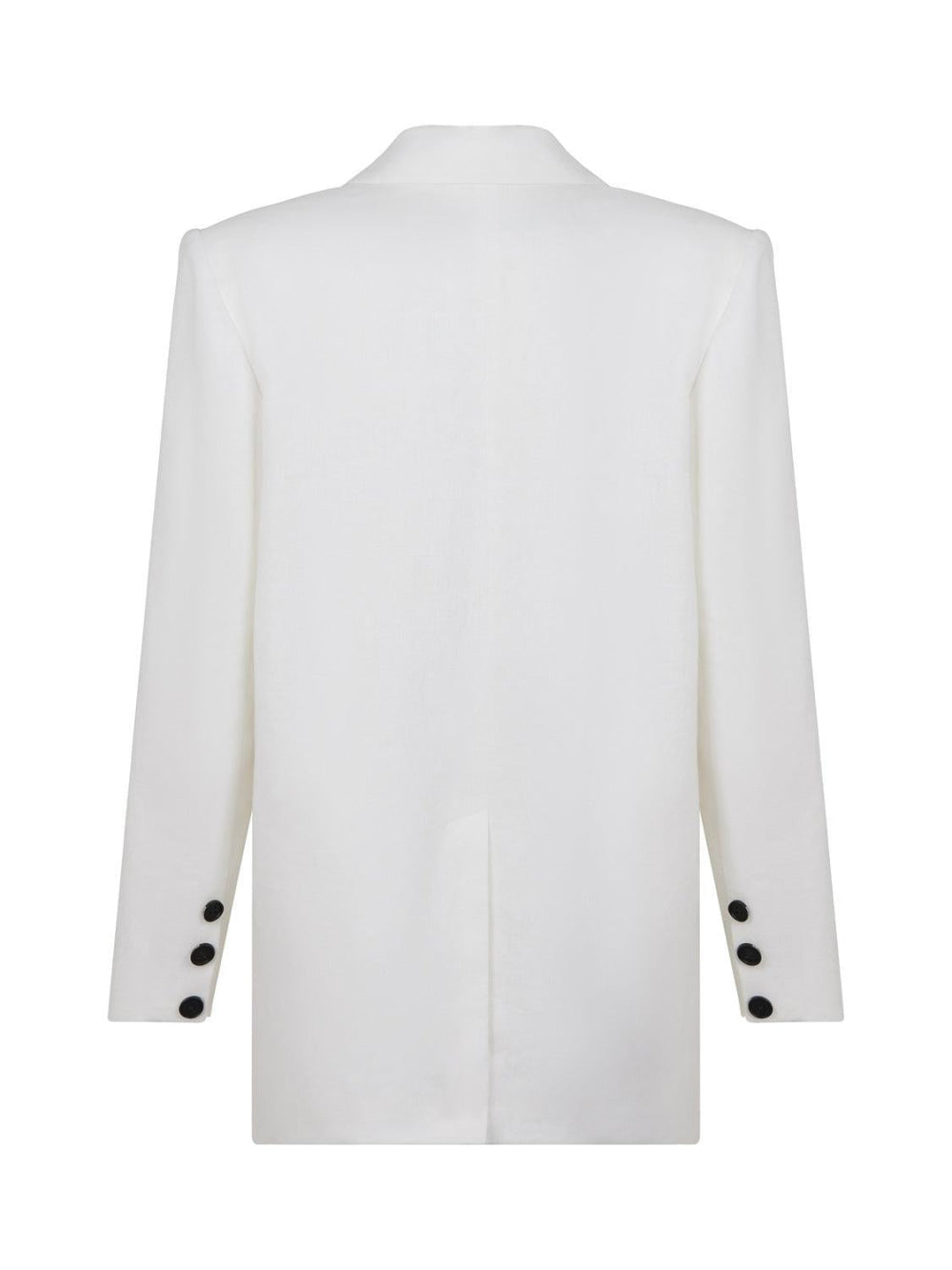 Double-Breasted Linen Jacket - Ecru - Blazer