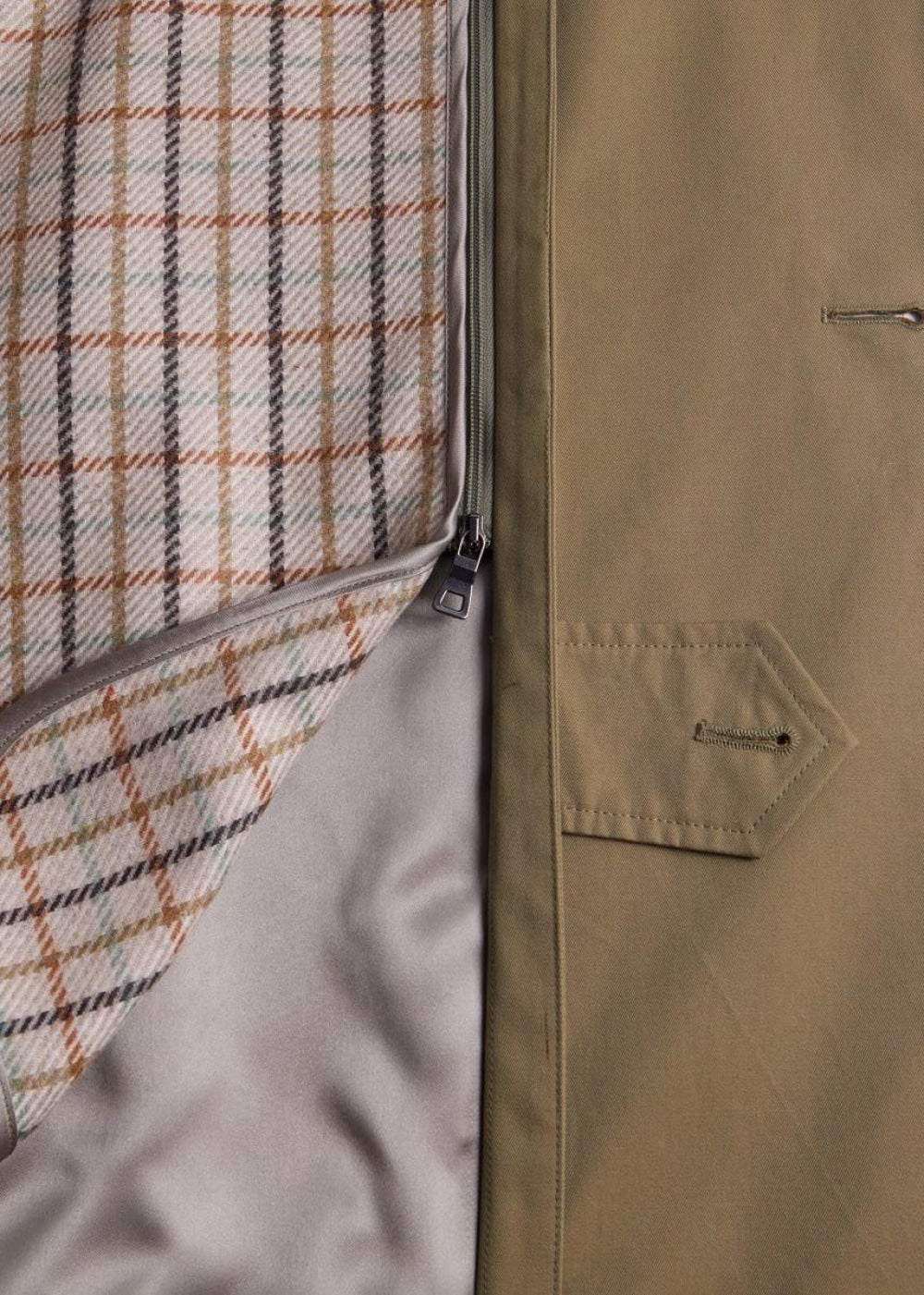 Double Breasted Raincoat - Olive - XXL (46) - Raincoat