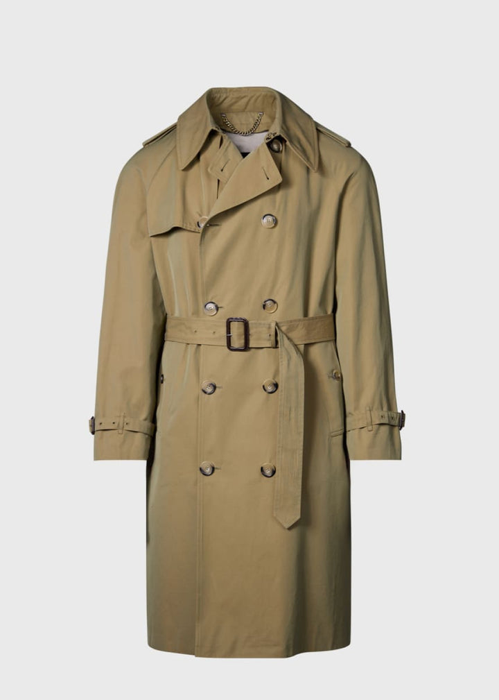 Double Breasted Raincoat - Olive - XXL (46) - Raincoat