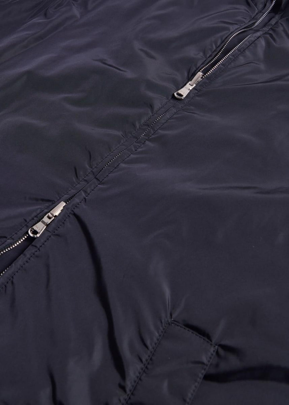 Double Breasted Wool Coat & Detachable Jacket - Black - Coat