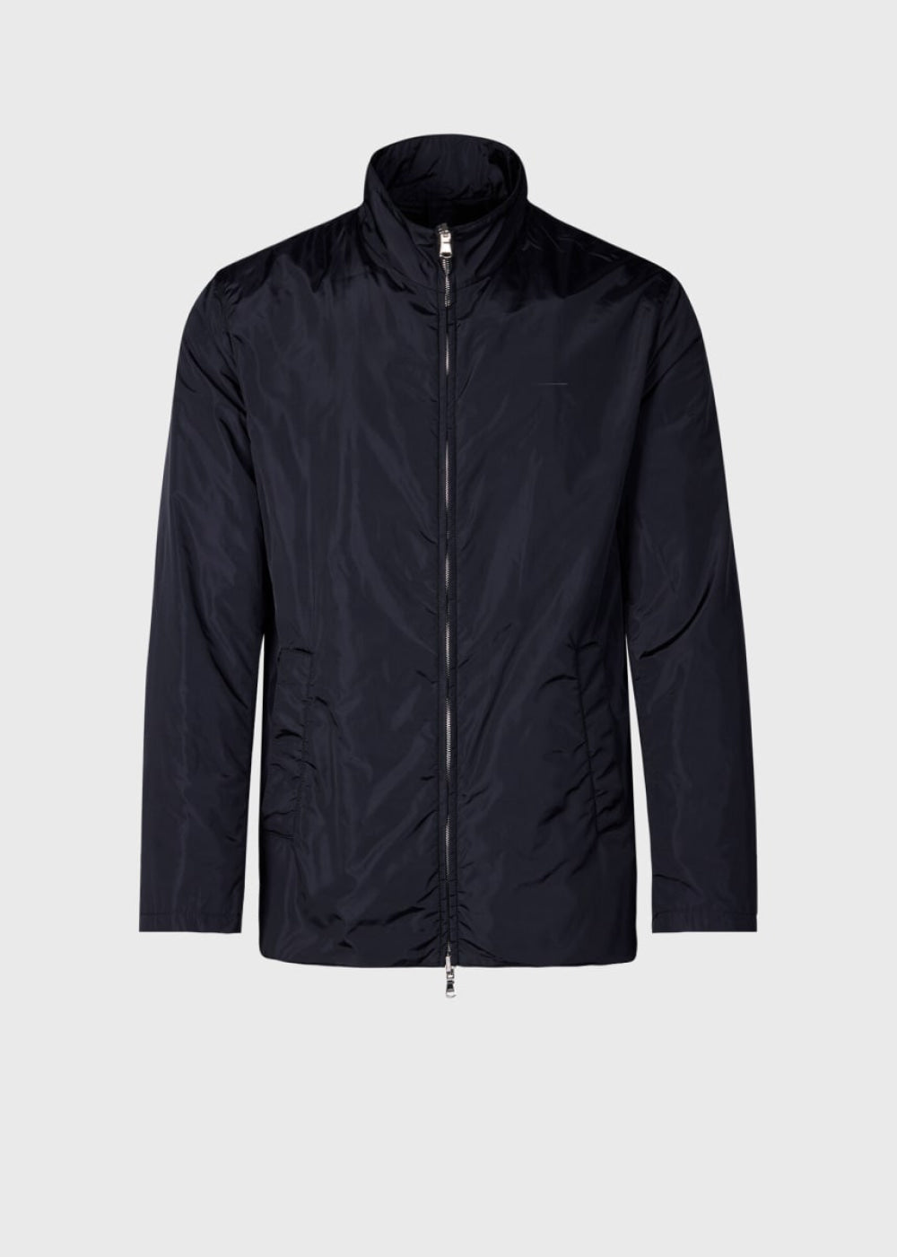 Double Breasted Wool Coat & Detachable Jacket - Black - Coat