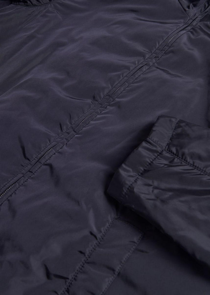 Double Breasted Wool Coat & Detachable Jacket - Black - Coat