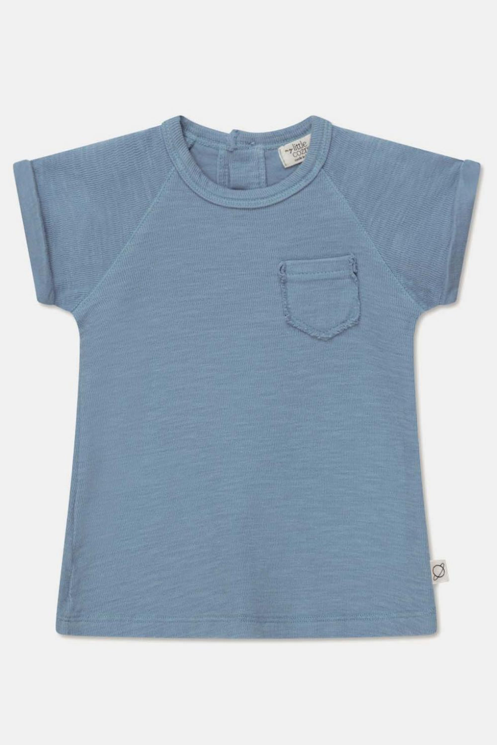 Double-face elastic detail baby dress - Sky blue - 6M - Dresses