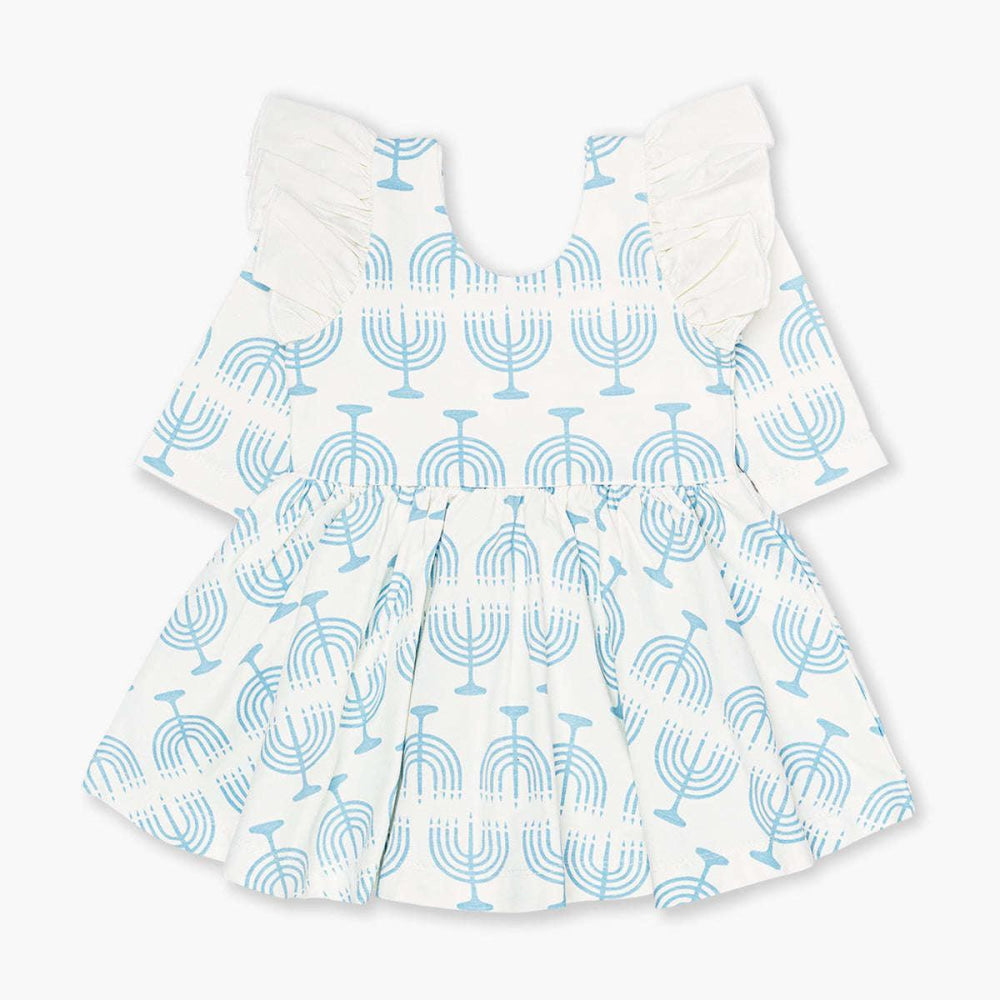 Double Ruffle Let’S Dance Dress - Light the Menorah - 10yr - Dresses