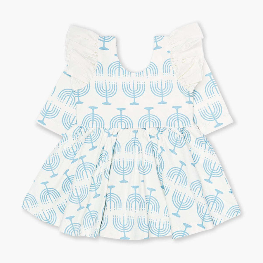 Double Ruffle Let’S Dance Dress - Light the Menorah - 10yr - Dresses