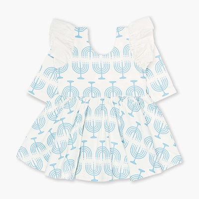 Double Ruffle Let’S Dance Dress - Light the Menorah - 10yr - Dresses