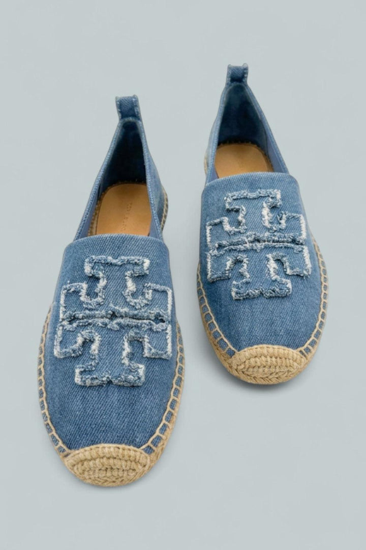 Double T Espadrille Flats - Denim - Flats