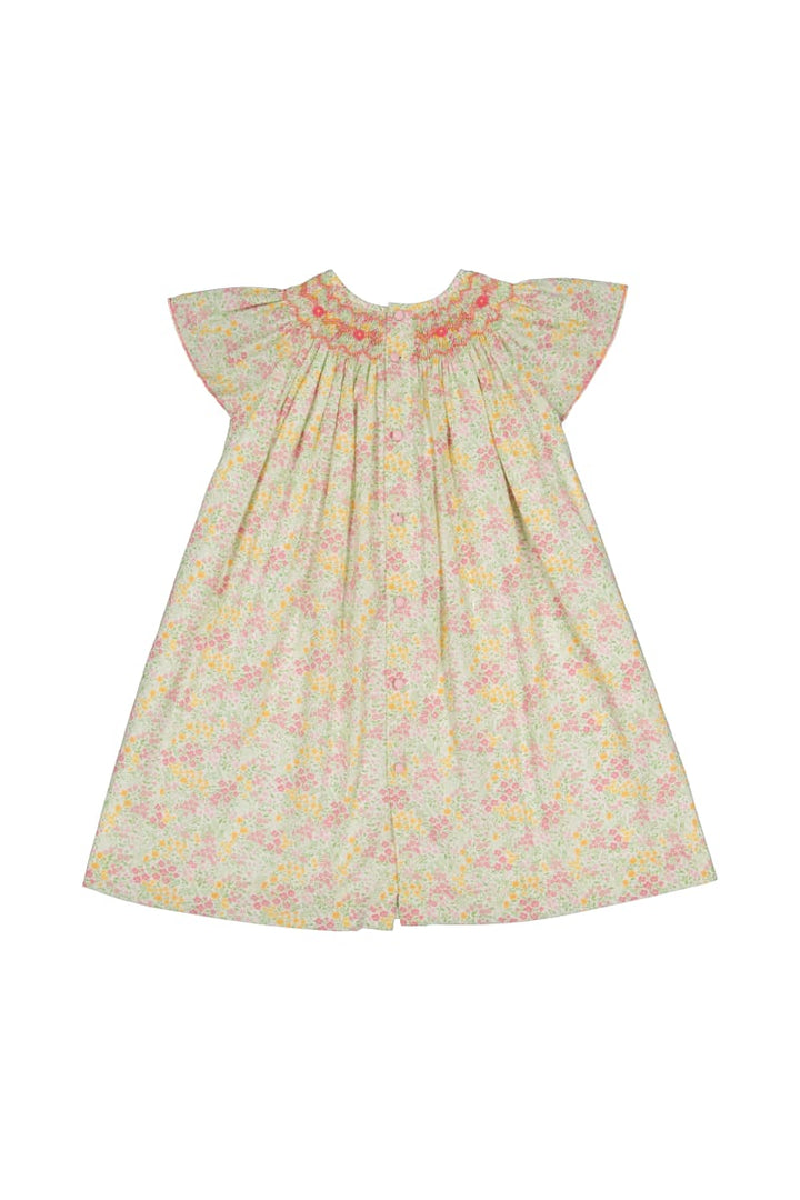 Prune Frills Bishop Dress - Floral