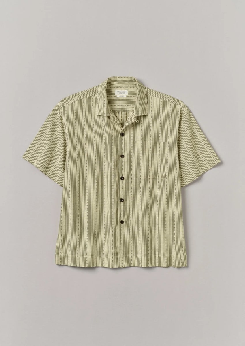 Kite Stripe Jacquard Shirt Olive