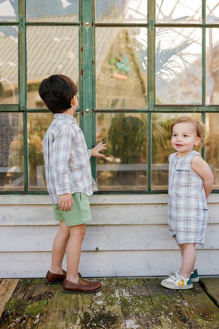 Grayson Shirt in Lemon Sky Check