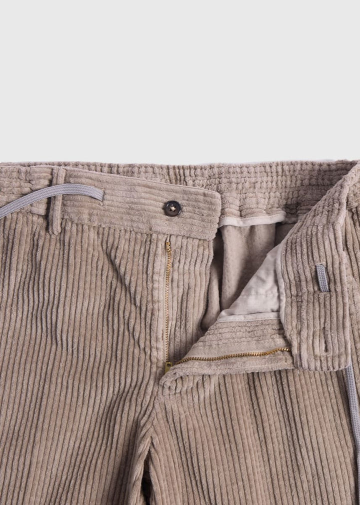 Drawstring Corduroy Pant - Sand - Pants