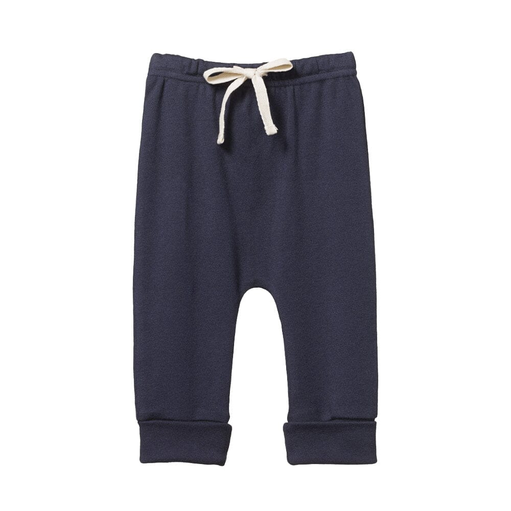 Cotton Drawstring Pants - Navy Pants Nature Baby 