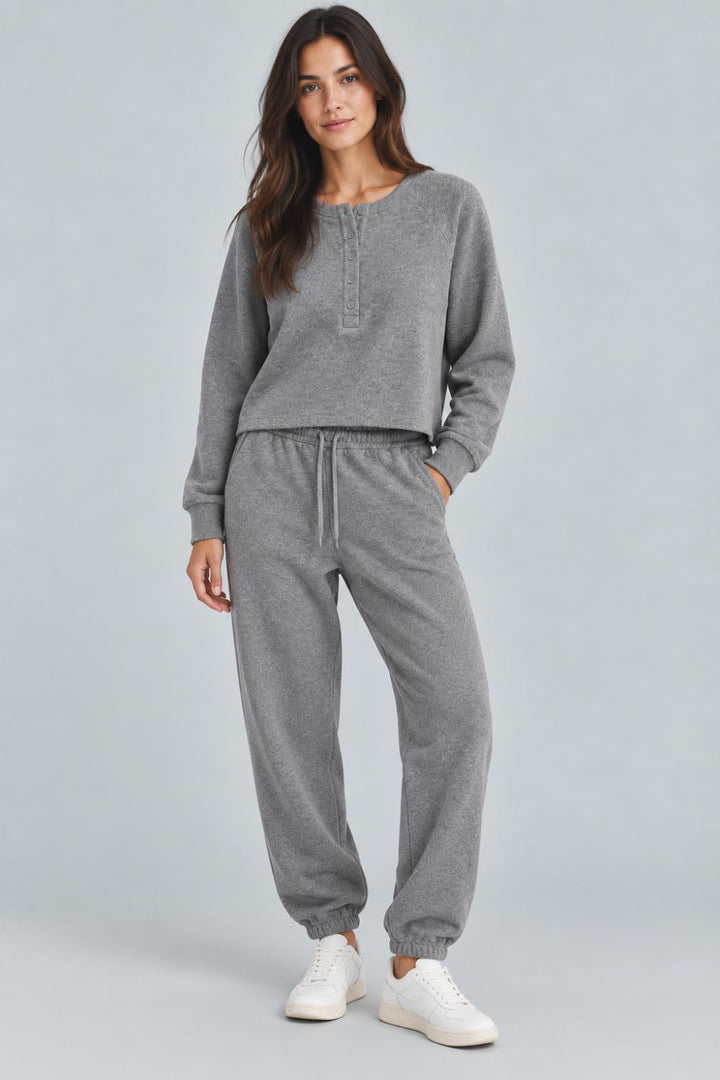 Drawstring Sweatpants - Heather Gray - Sweatpant