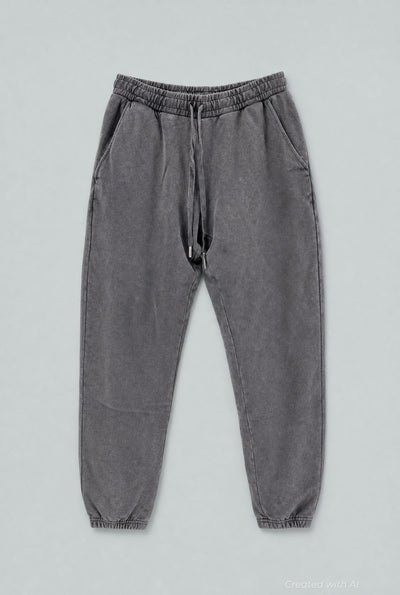 Drawstring Sweatpants - Washed Black - Sweatpant