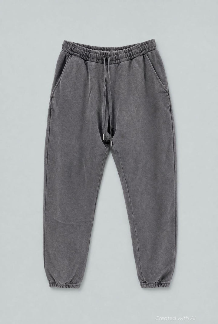 Drawstring Sweatpants - Washed Black - Sweatpant