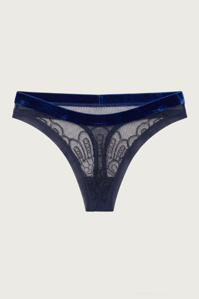 Dream It Do It Thong - Midnight Blue - FINAL SALE - XXL - Underwear