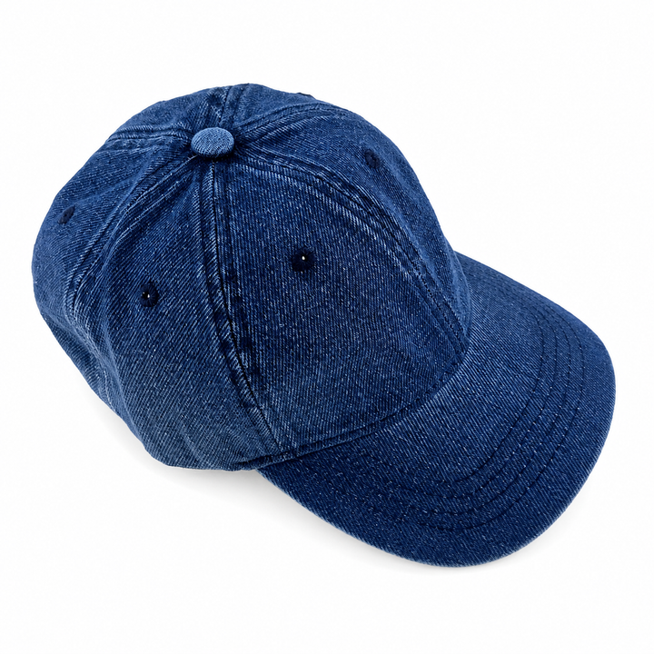 Vintage Wash Denim Baseball Cap for Older Kids